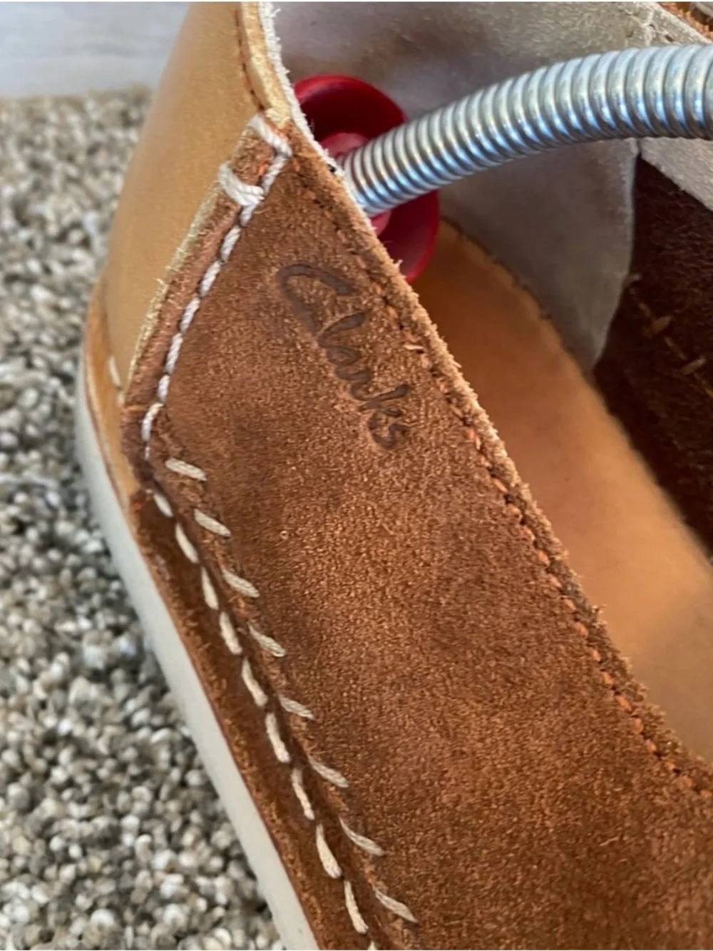 Clarks Men's Suede Lace-Up Shoes - Chestnut Brown